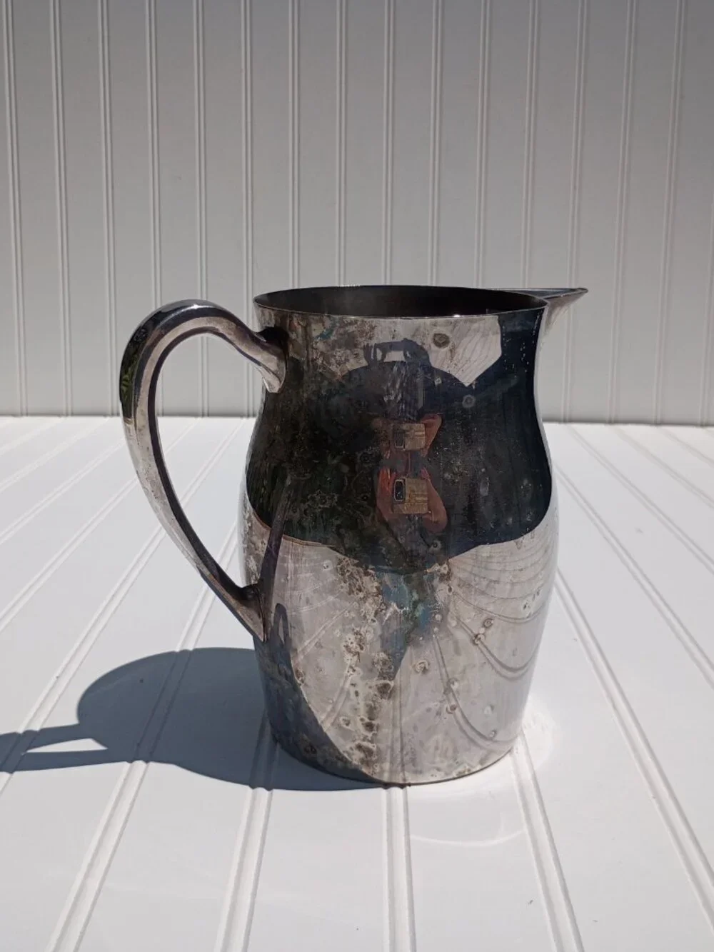 Vintage EPCA Bristol by Poole Silverplate Water Pitcher B54 Serve Ware 8.5